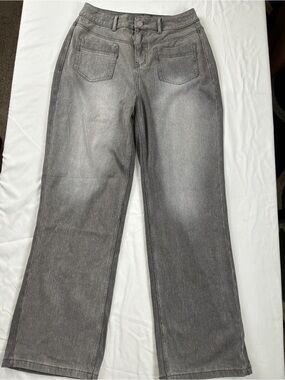 HALARA Women’s Wide-Leg Jeans in Faded Gray